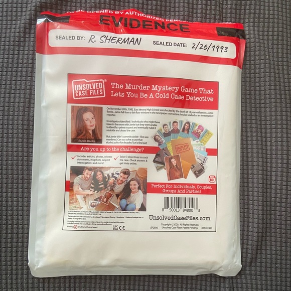 Unsolved Case Files Jamie Banks Murder Mystery Game - Picture 2 of 2